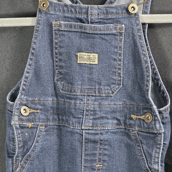 Kids WRG Jeans Co Denim Overalls Blue Bib Pant Jumpsuit Size 18 Months - Picture 2 of 4